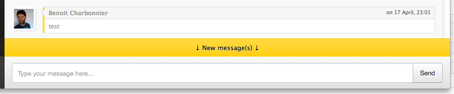 New messages while reading the history